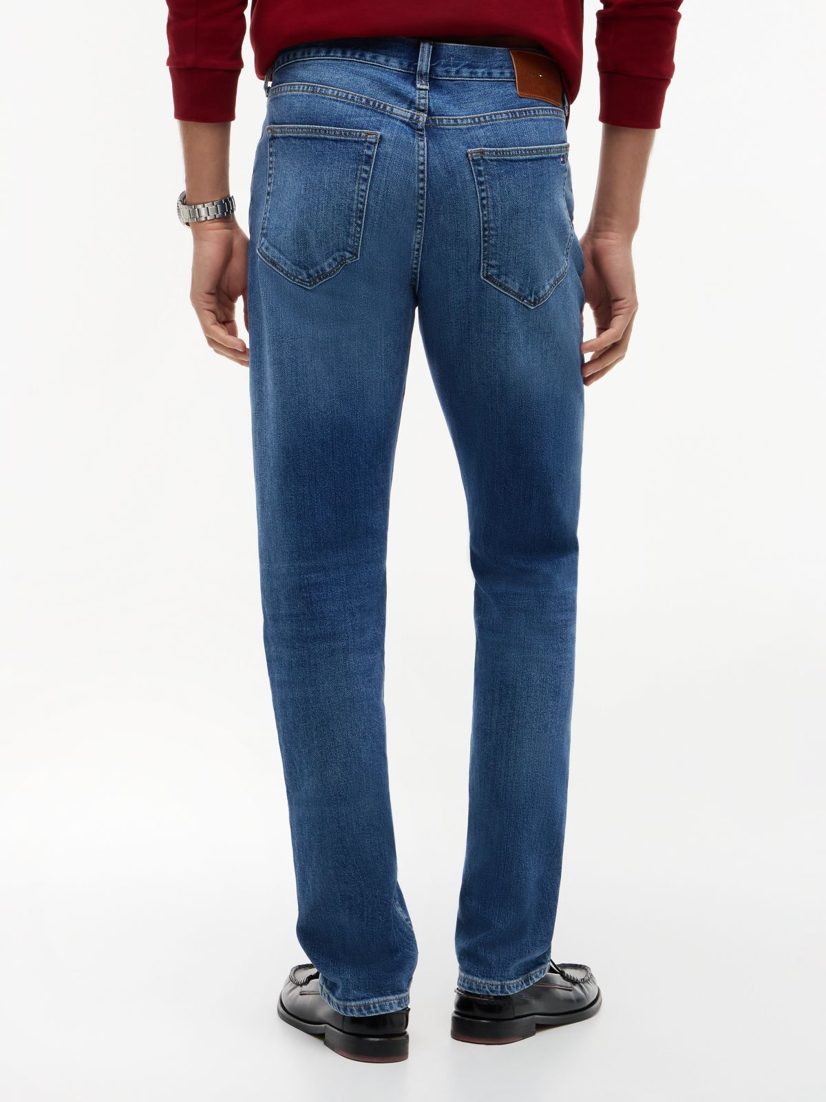 Denton Slim Straight Whiskered Jeans — Blue