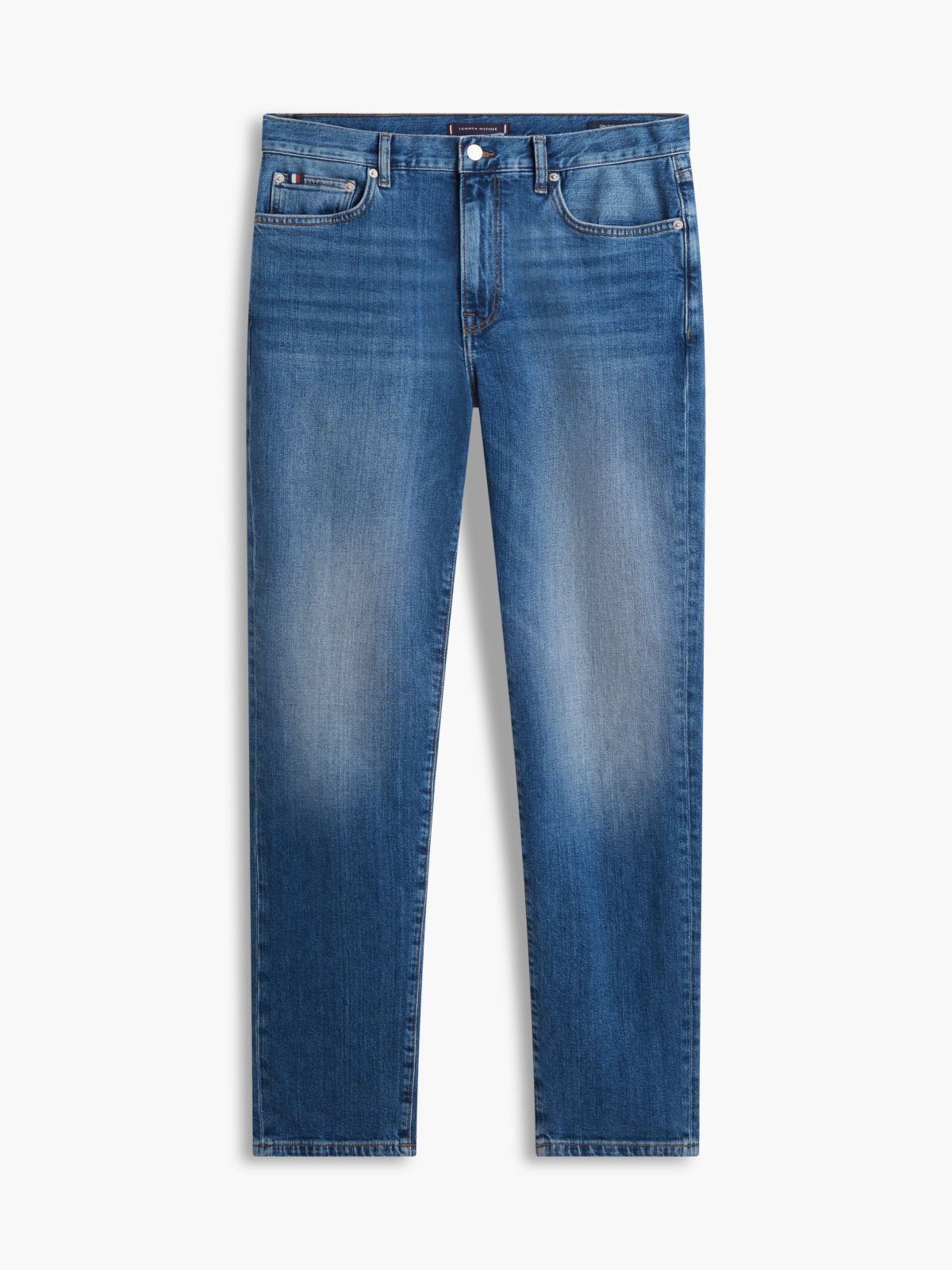 Denton Slim Straight Whiskered Jeans — Blue