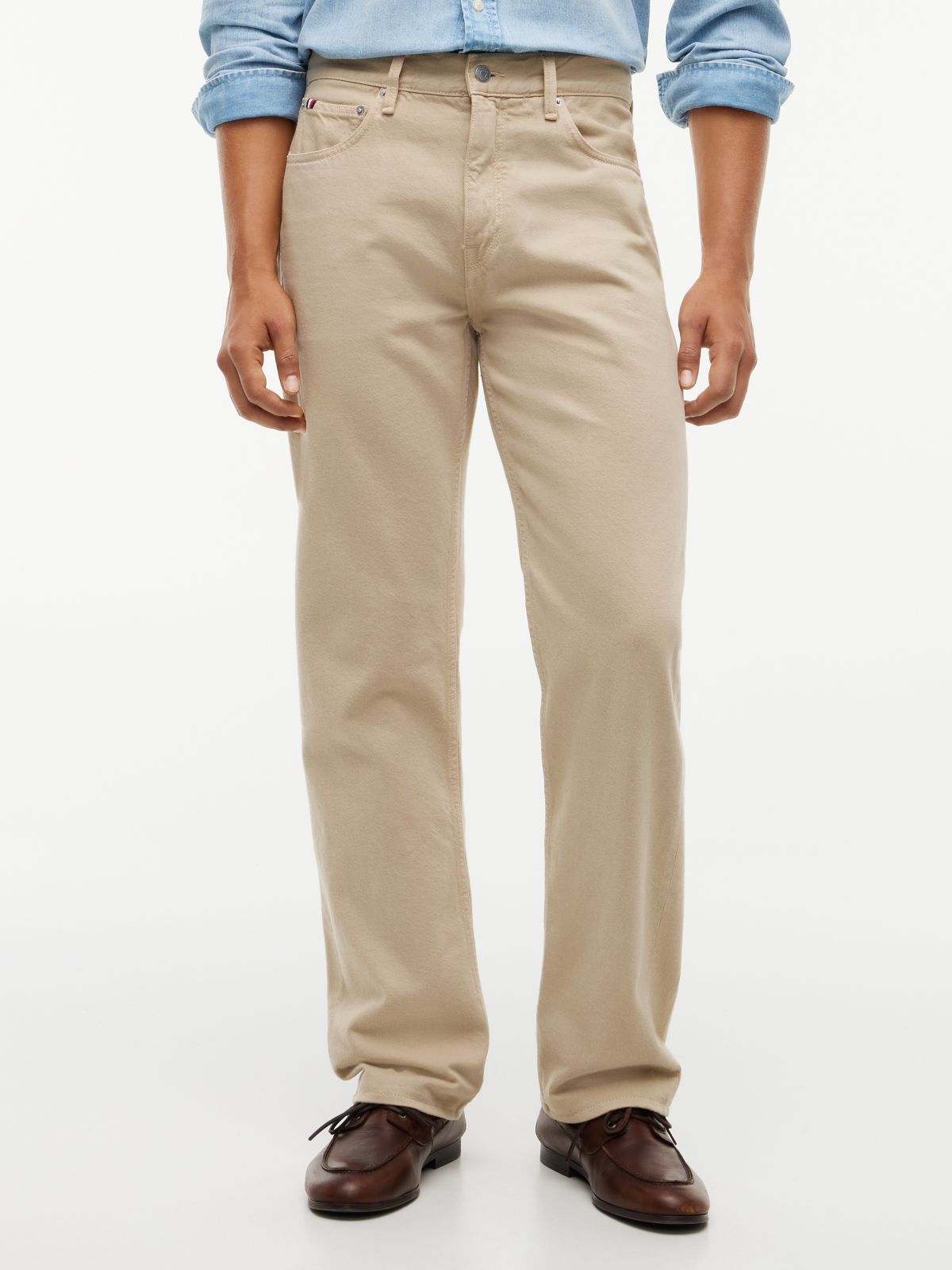 Dover Regular Straight Washed Jeans — Khaki