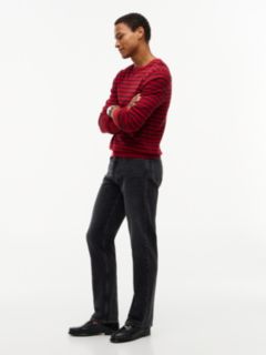 Dover Regular Straight Whiskered Black Jeans — Grey 3