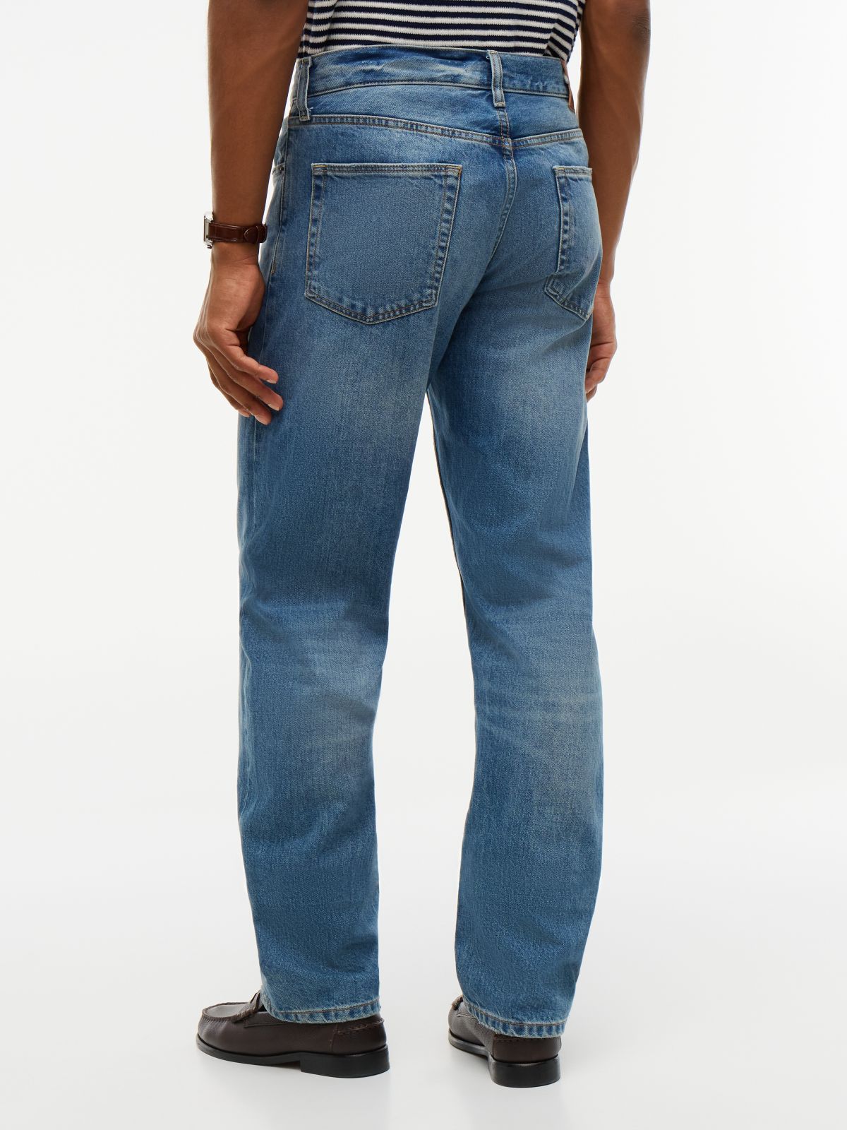 Dover Regular Straight Whiskered Selvedge Jeans — Blue