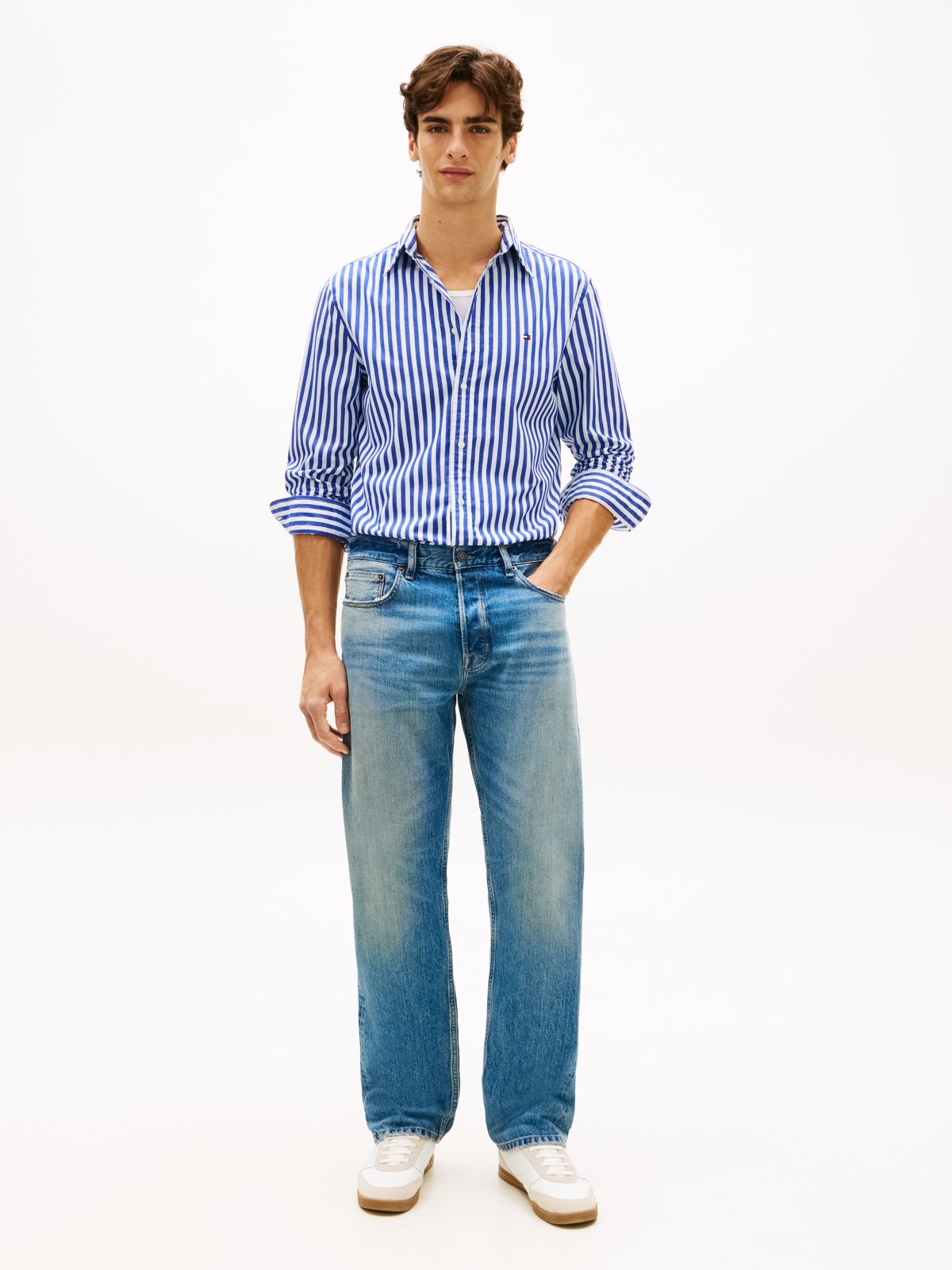 Dover Regular Straight Whiskered Selvedge Jeans — Blue