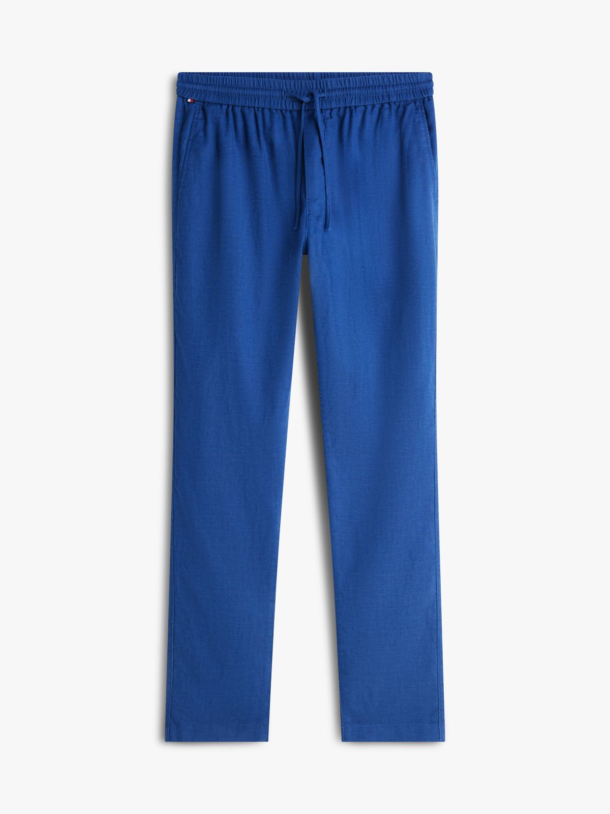Harlem Tapered Leg Linen Blend Chinos — Blue