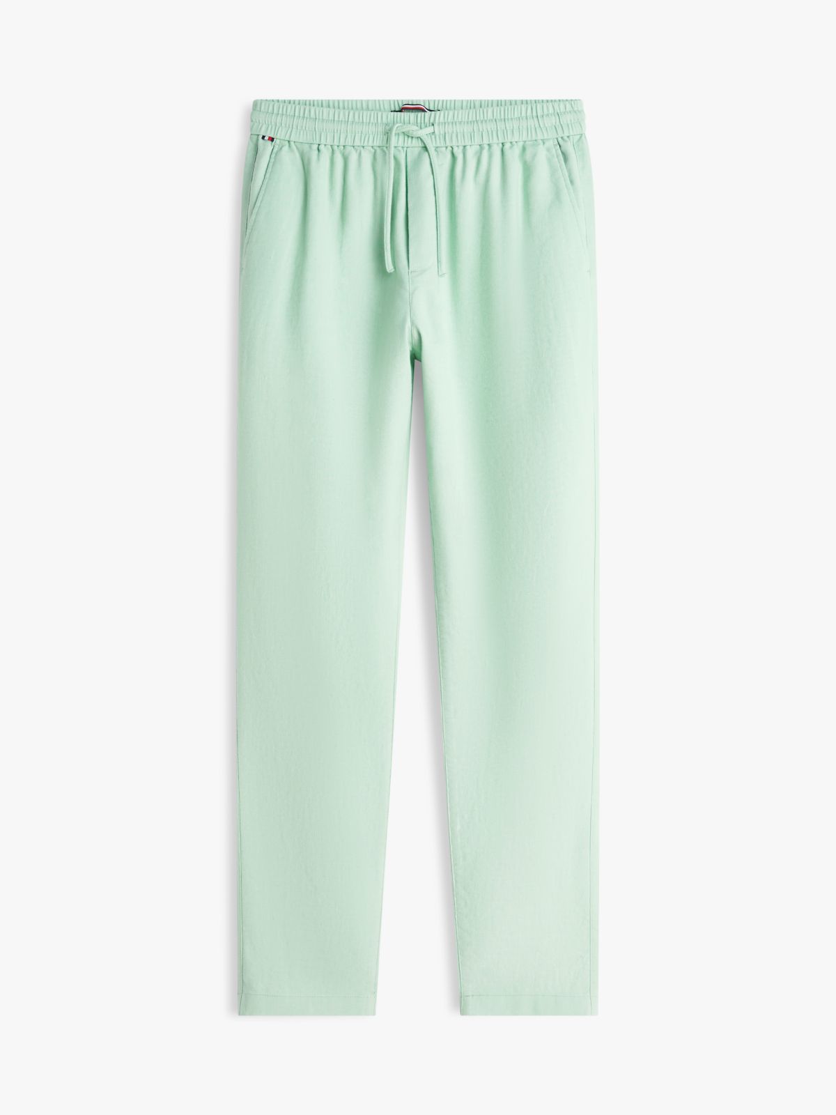 Harlem Tapered Leg Linen Blend Chinos — Green
