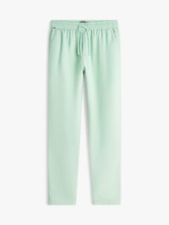 Harlem Tapered Leg Linen Blend Chinos — Green 5