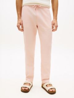 Harlem Tapered Leg Linen Blend Chinos — Pink 2