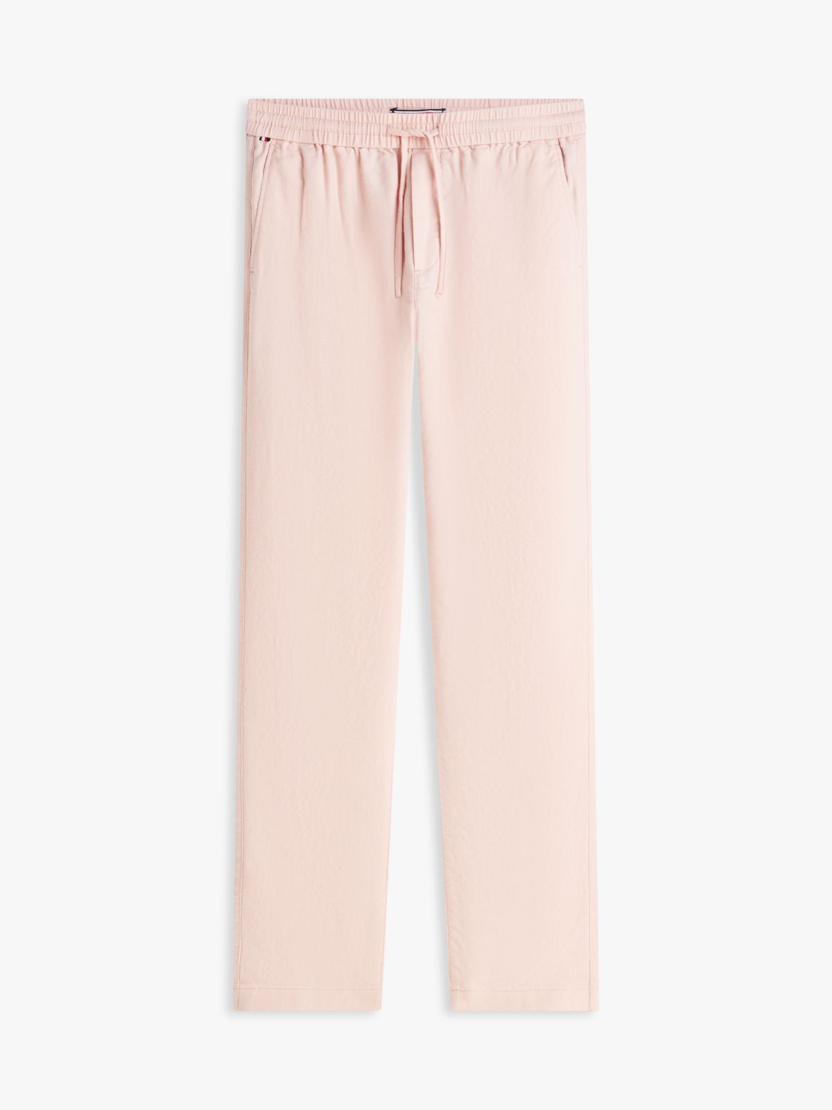 Harlem Tapered Leg Linen Blend Chinos — Pink