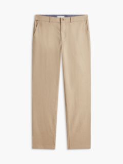 Denton Slim Straight Linen Blend Chinos — Beige 5