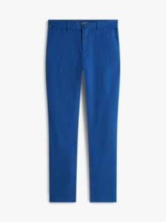 Denton Slim Straight Linen Blend Chinos — Blue 5