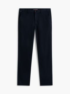 Denton Slim Straight Linen Blend Chinos — Blue 5