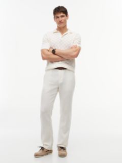 Denton Slim Straight Linen Blend Chinos — Yellow 2