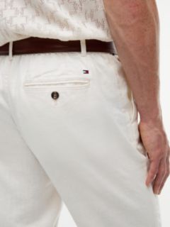 Denton Slim Straight Linen Blend Chinos — Yellow 3