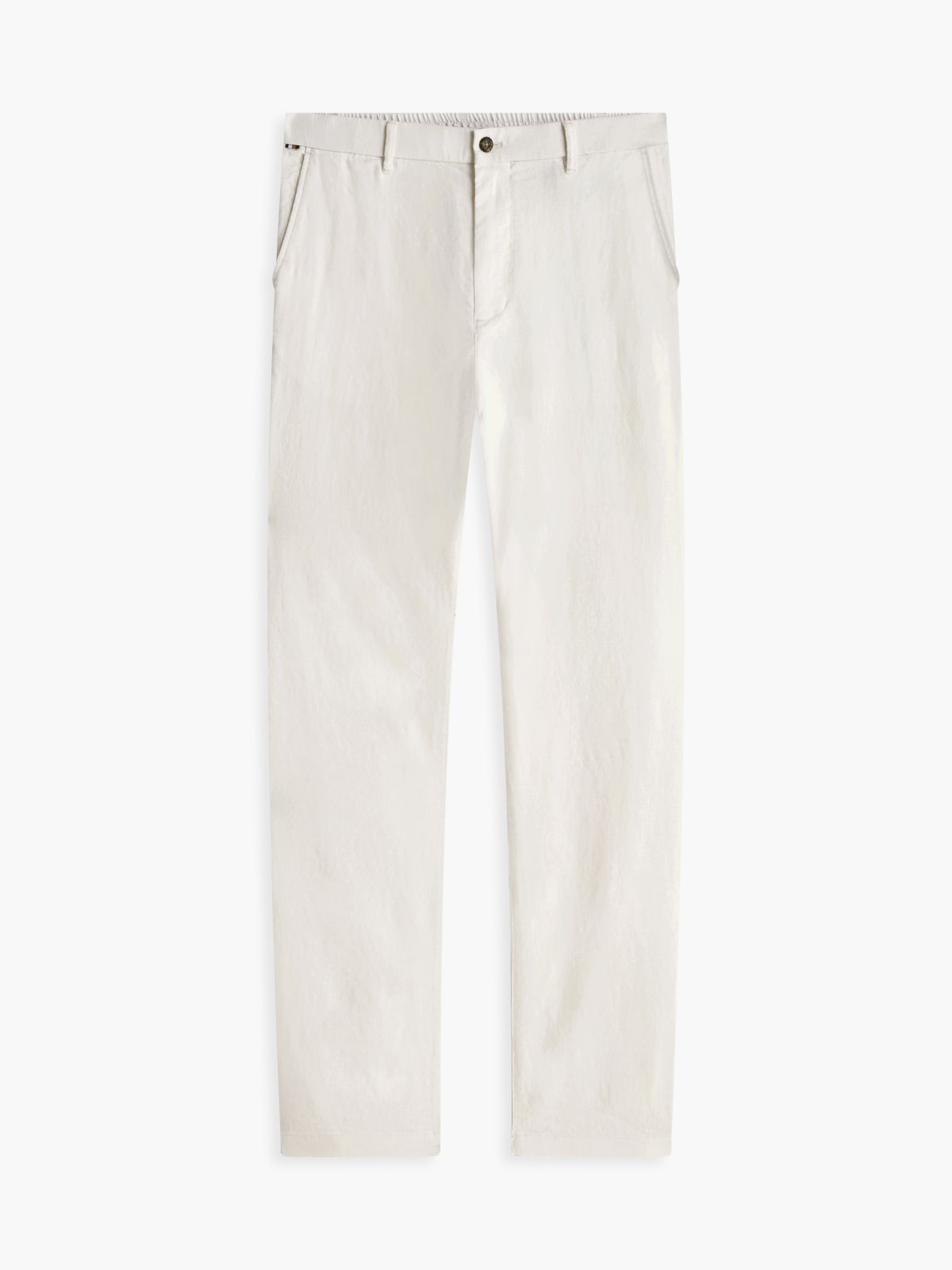 Denton Slim Straight Linen Blend Chinos — Yellow