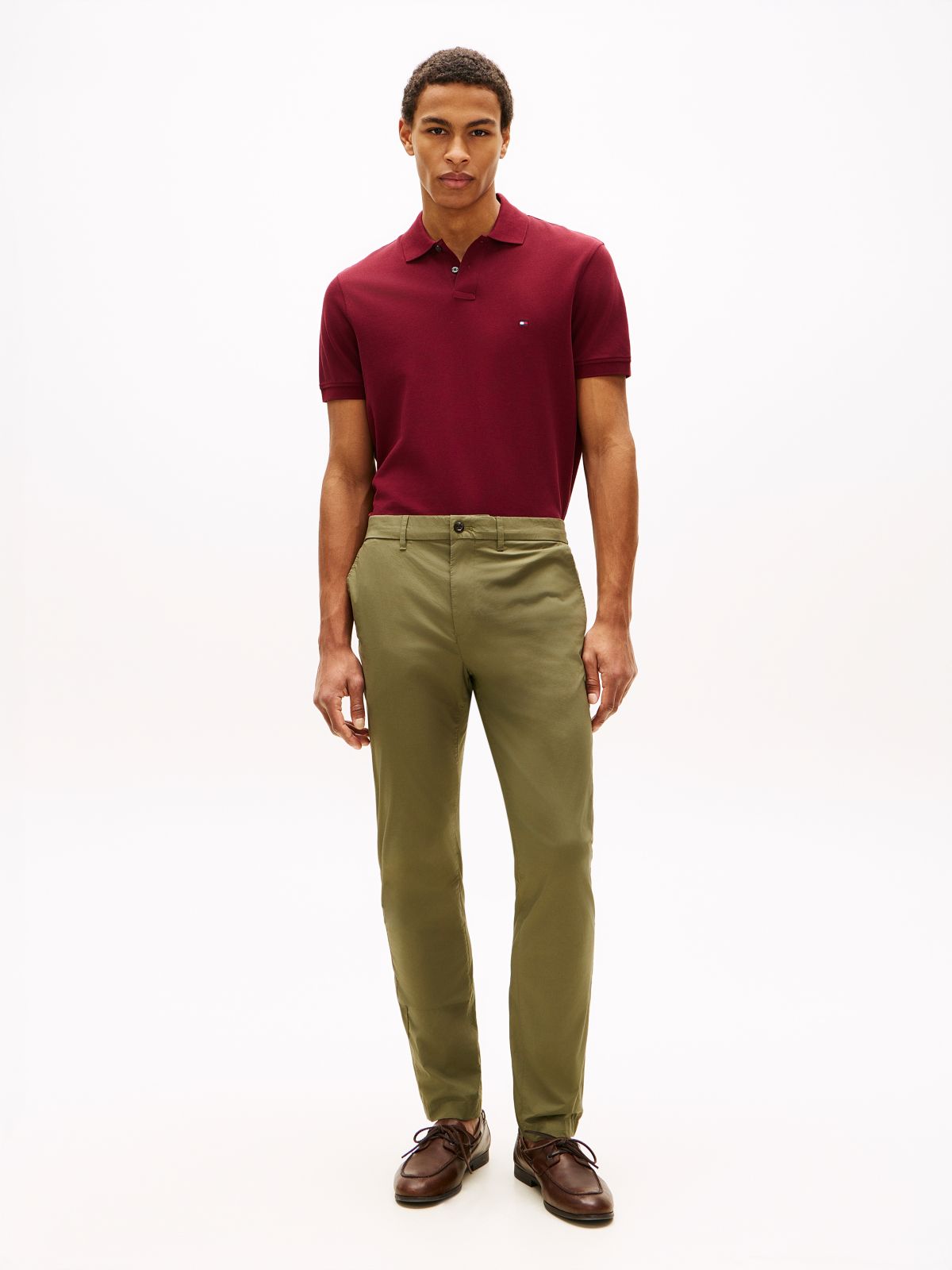 Harlem Lightweight Tapered Leg Chinos — Green