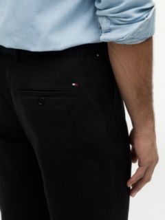 Denton Slim Straight Belted Chino Shorts — Black 3