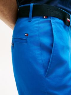 Denton Slim Straight Belted Chino Shorts — Blue 3