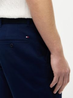 Denton Slim Straight Belted Chino Shorts — Blue 3