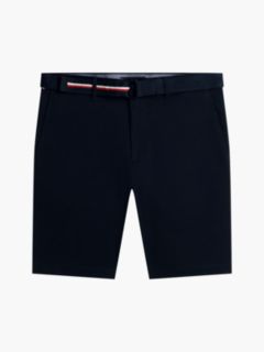 Denton Slim Straight Belted Chino Shorts — Blue 5
