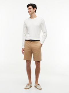 Denton Slim Straight Belted Chino Shorts — Brown 2