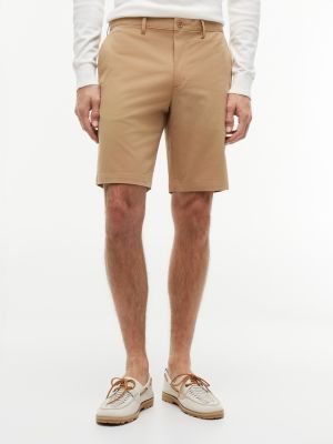 short chino denton couture intérieure 24,1 cm brown pour hommes tommy hilfiger