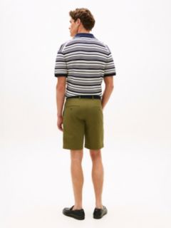 Denton Slim Straight Belted Chino Shorts — Green 4