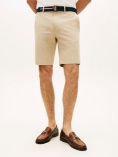 Denton Slim Straight Belted Chino Shorts — Khaki 2
