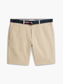 Denton Slim Straight Belted Chino Shorts — Khaki 5