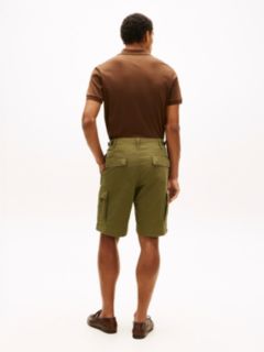Twill Relaxed Cargo Shorts — Green 4