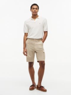 Twill Relaxed Cargo Shorts — Khaki 2