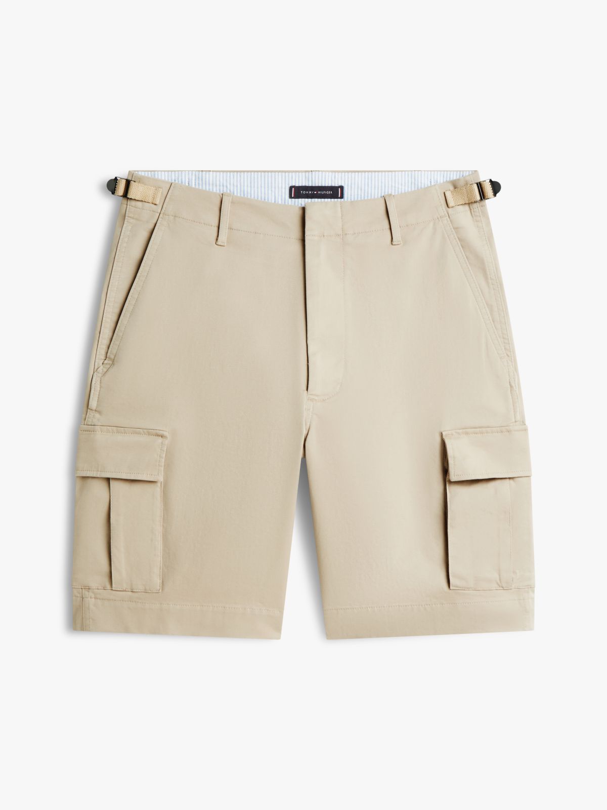 Twill Relaxed Cargo Shorts — Khaki