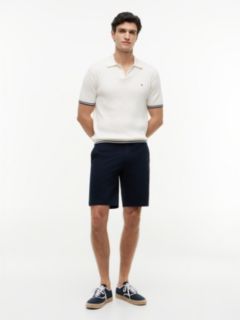 Denton Slim Straight Twill Chino Shorts — Blue 2