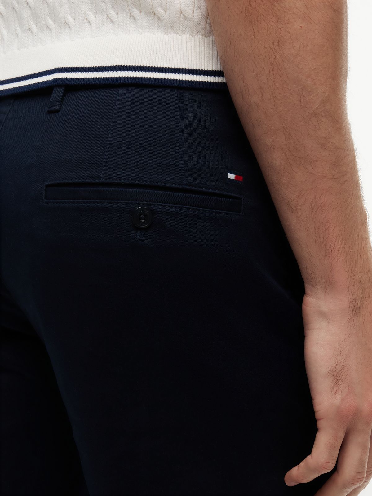 Denton Slim Straight Twill Chino Shorts — Blue
