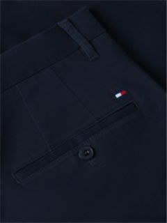 Denton Slim Straight Twill Chino Shorts — Blue 6