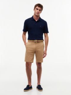 Denton Slim Straight Twill Chino Shorts — Brown 2