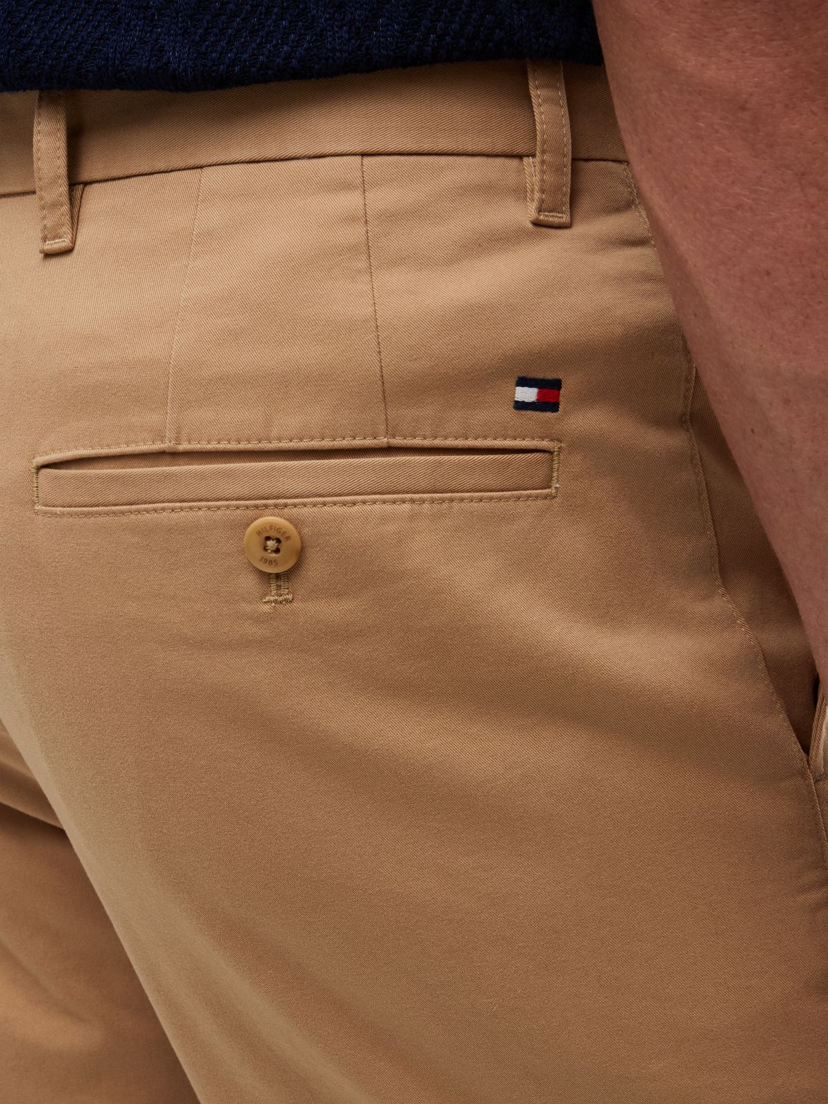 Denton Slim Straight Twill Chino Shorts — Brown