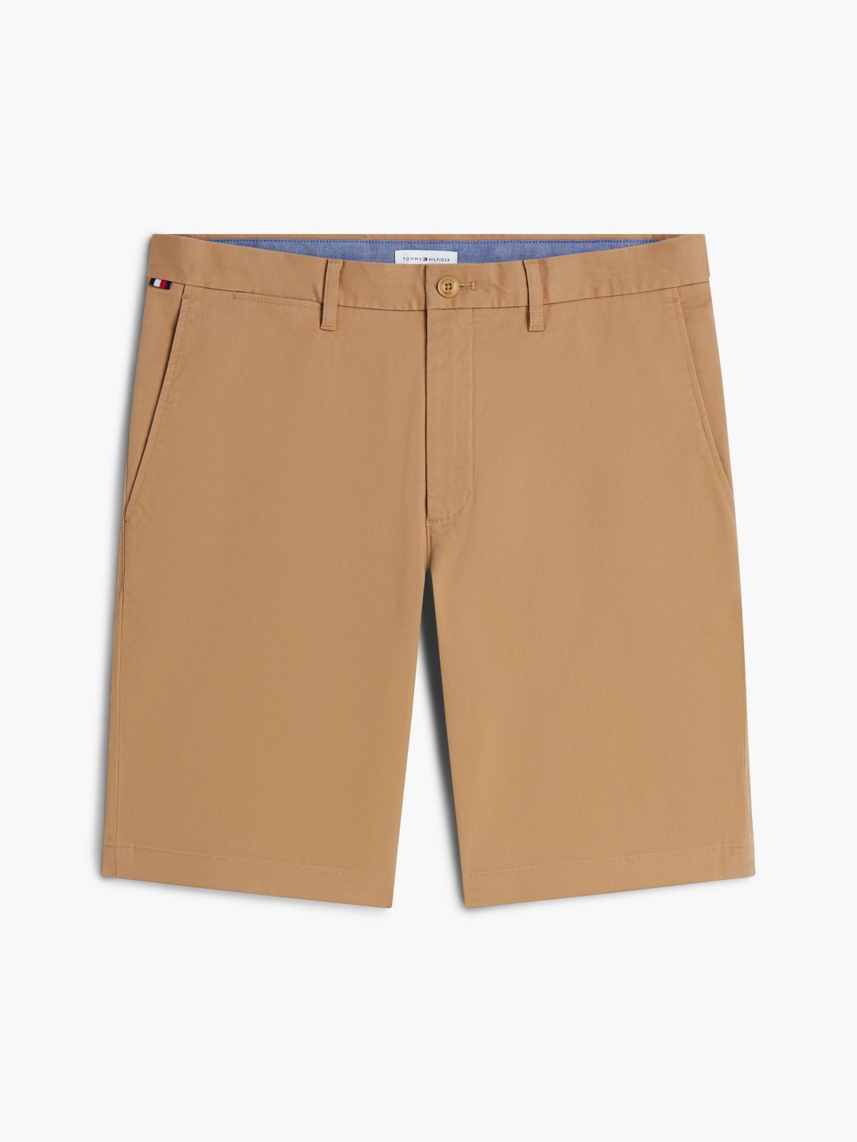 Denton Slim Straight Twill Chino Shorts — Brown