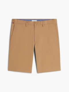 Denton Slim Straight Twill Chino Shorts — Brown 5