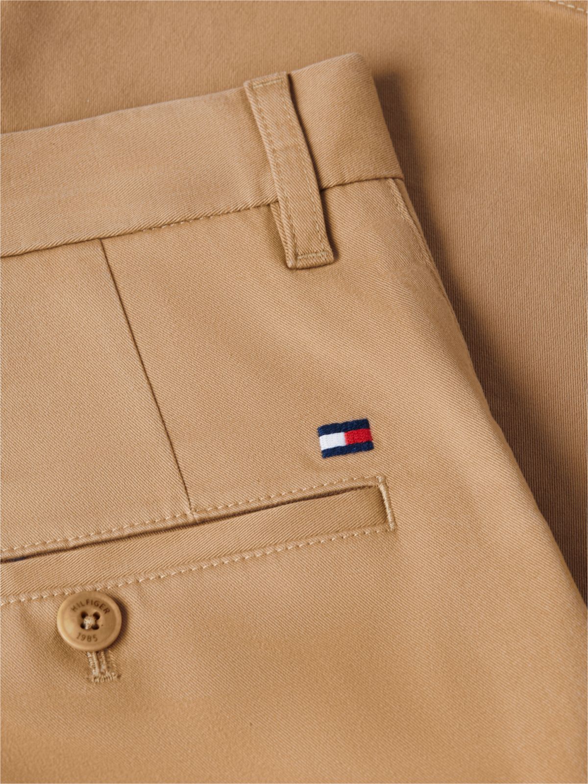 Denton Slim Straight Twill Chino Shorts — Brown