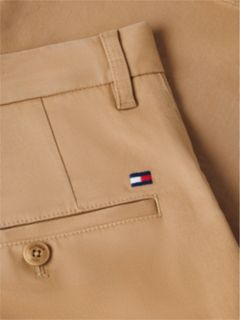 Denton Slim Straight Twill Chino Shorts — Brown 6