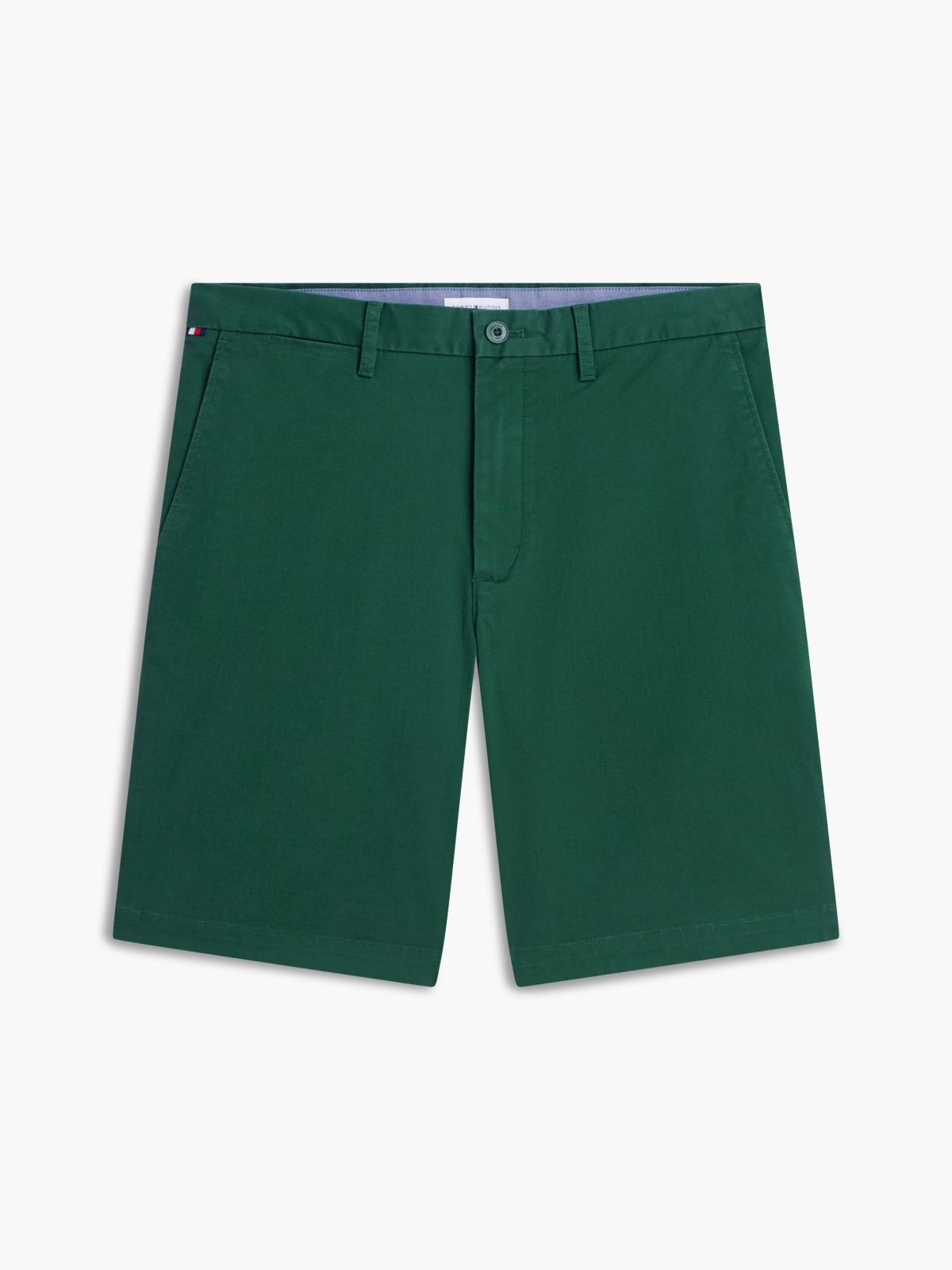 Denton Slim Straight Twill Chino Shorts — Green