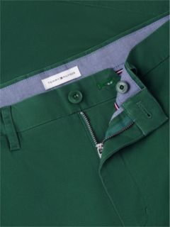 Denton Slim Straight Twill Chino Shorts — Green 6