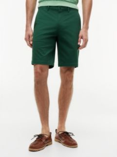 Denton Slim Straight Twill Chino Shorts — Green 1