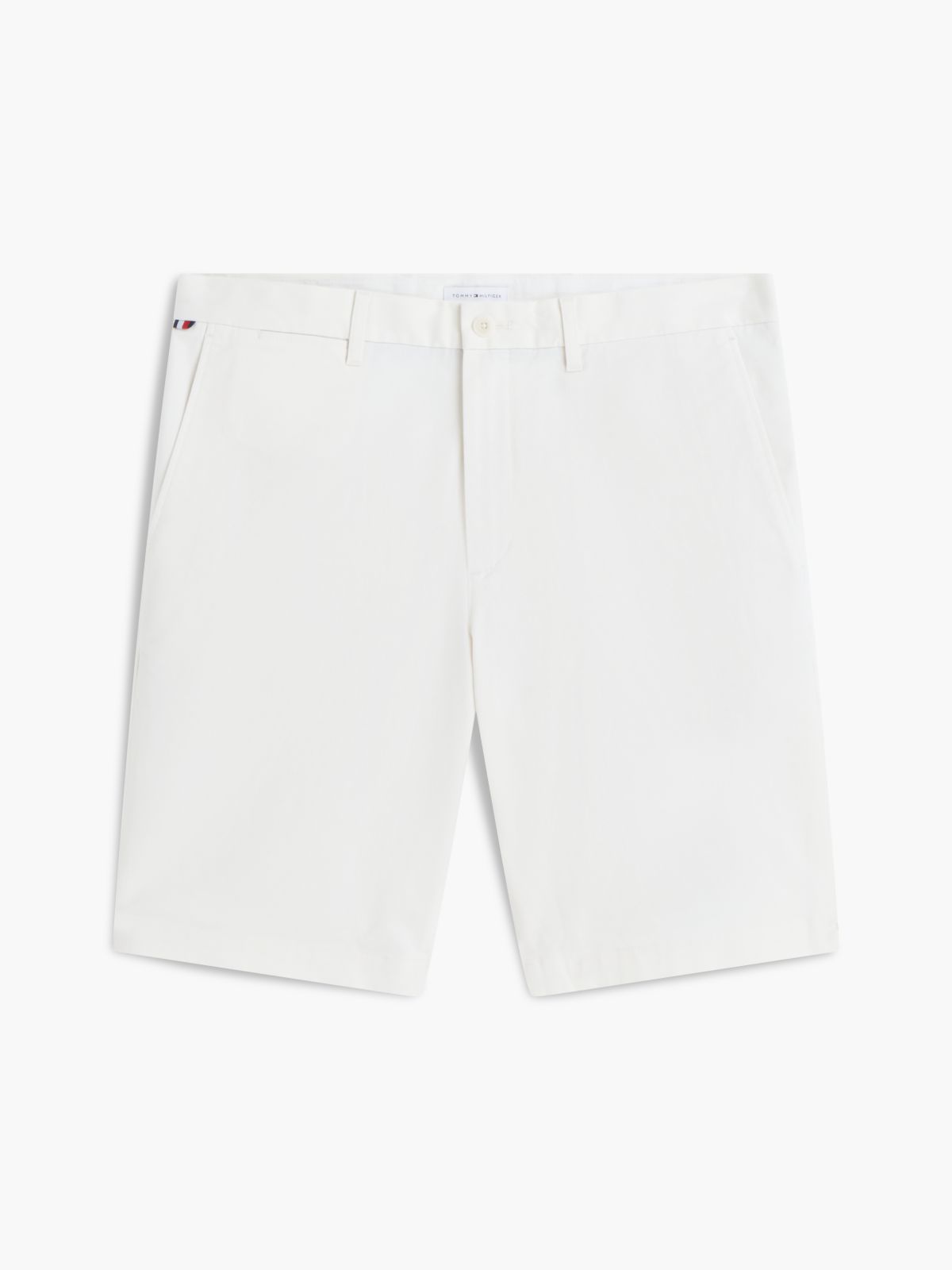 Denton Slim Straight Twill Chino Shorts — Beige