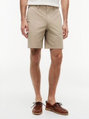 short chino dover en sergé couture intérieure 20,3 cm beige pour hommes tommy hilfiger