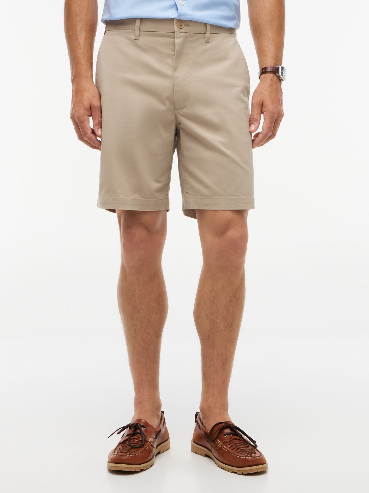 Dover Regular Straight Twill Chino Shorts — Khaki