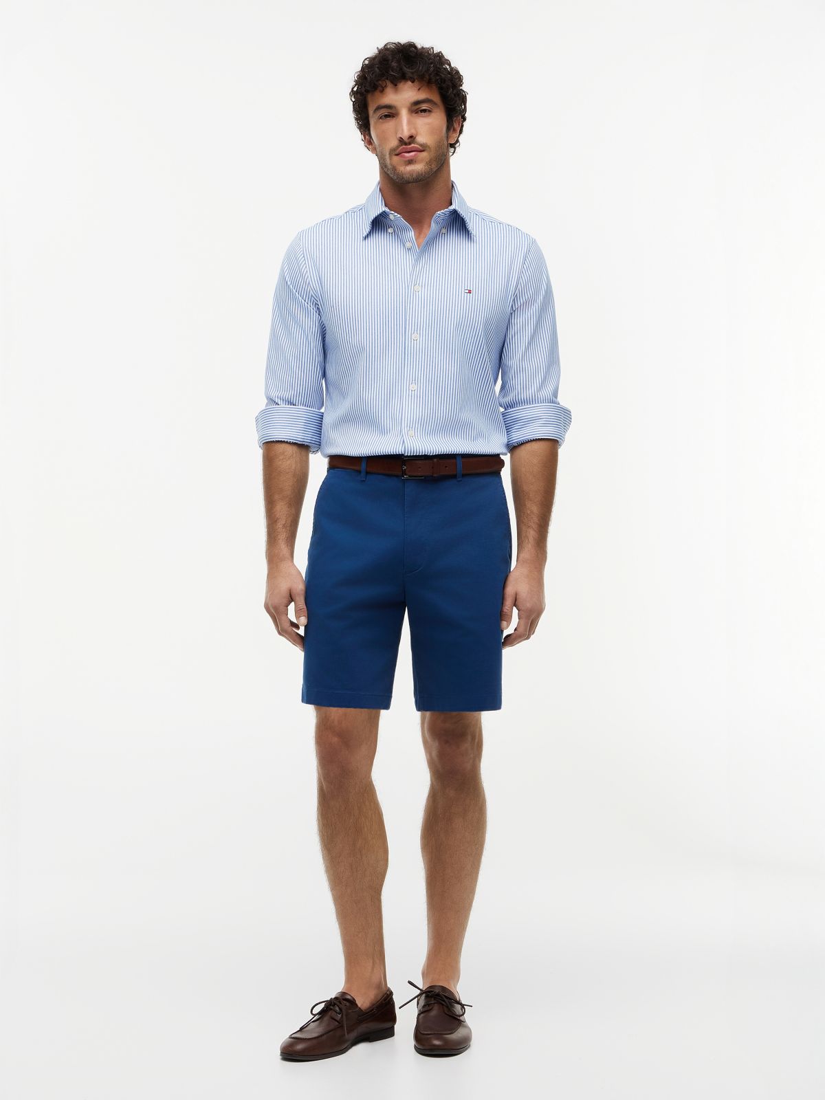 Dover Regular Straight Twill Chino Shorts — Blue