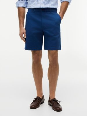 blue dover twill chino 8 inseam shorts for men tommy hilfiger