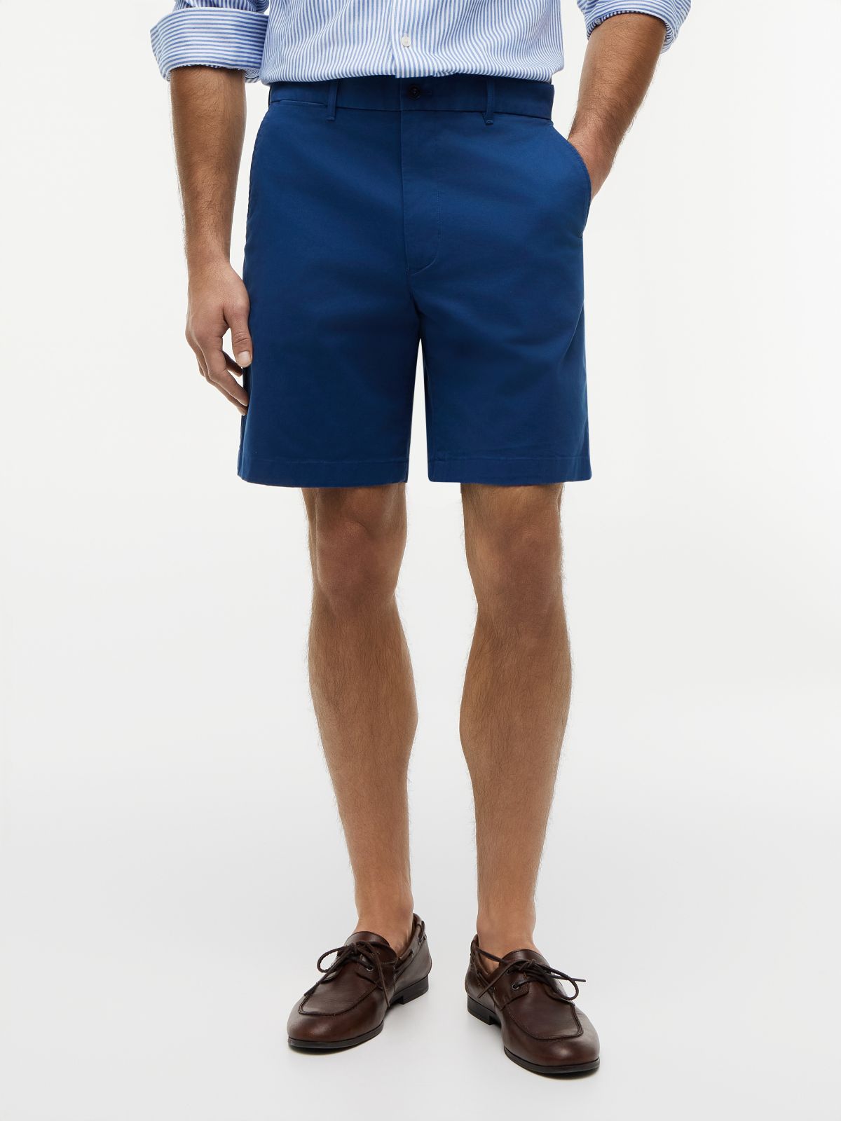 Dover Regular Straight Twill Chino Shorts — Blue