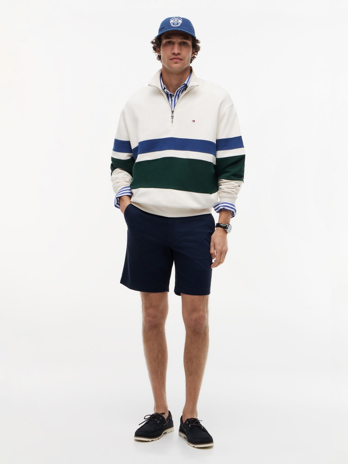 Dover Regular Straight Twill Chino Shorts — Blue