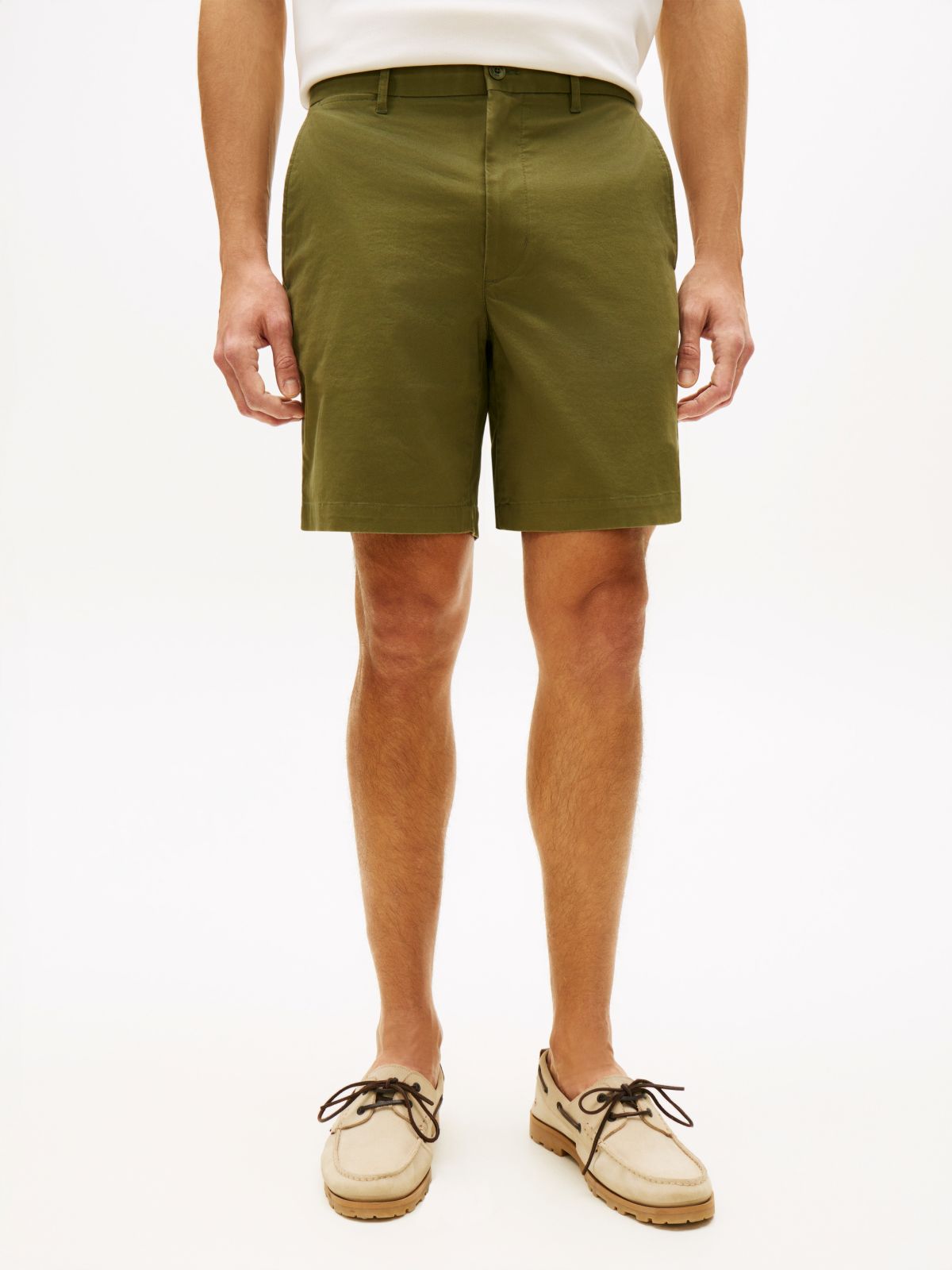 Dover Regular Straight Twill Chino Shorts — Green